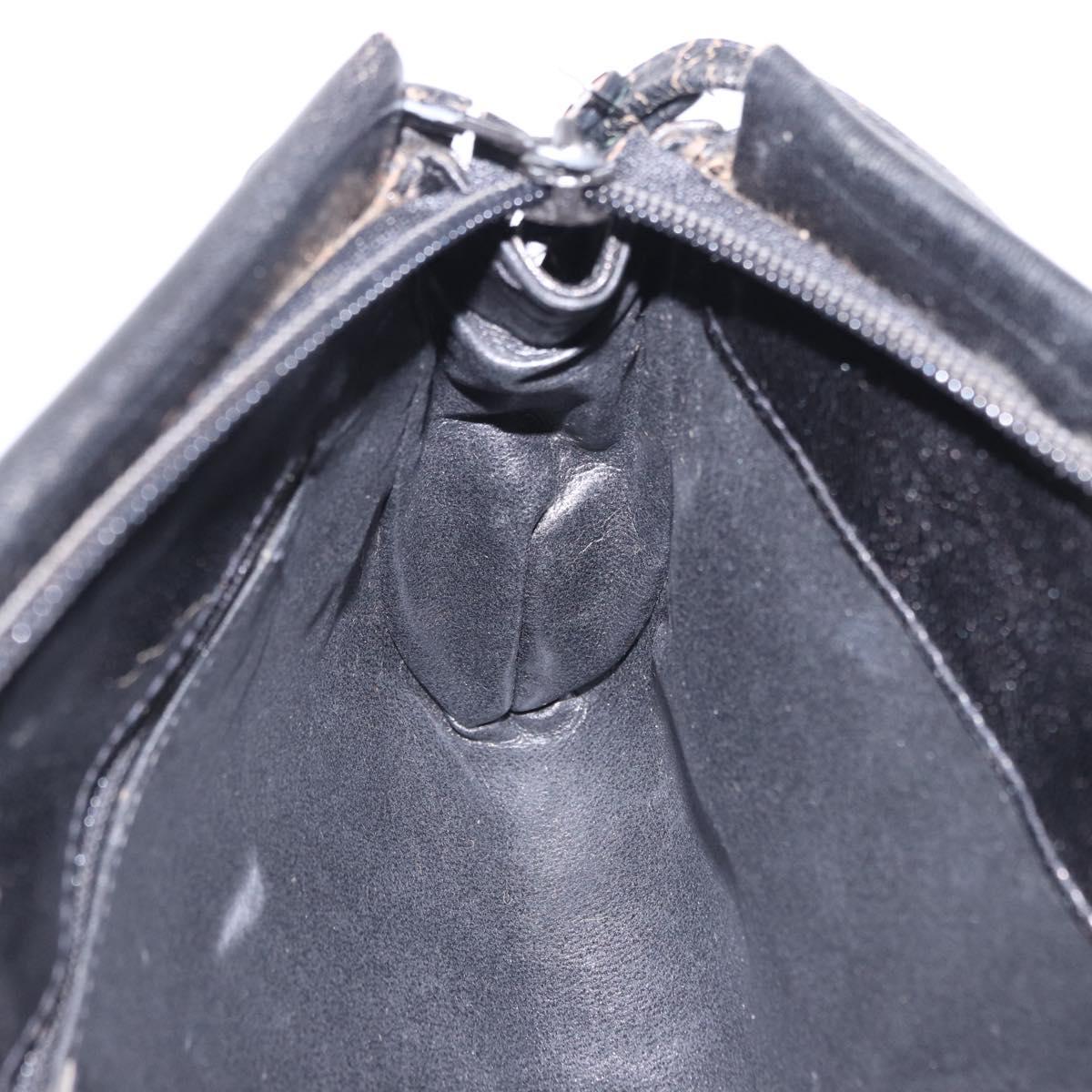 FENDI Shoulder Bag Leather Black Auth ti4002