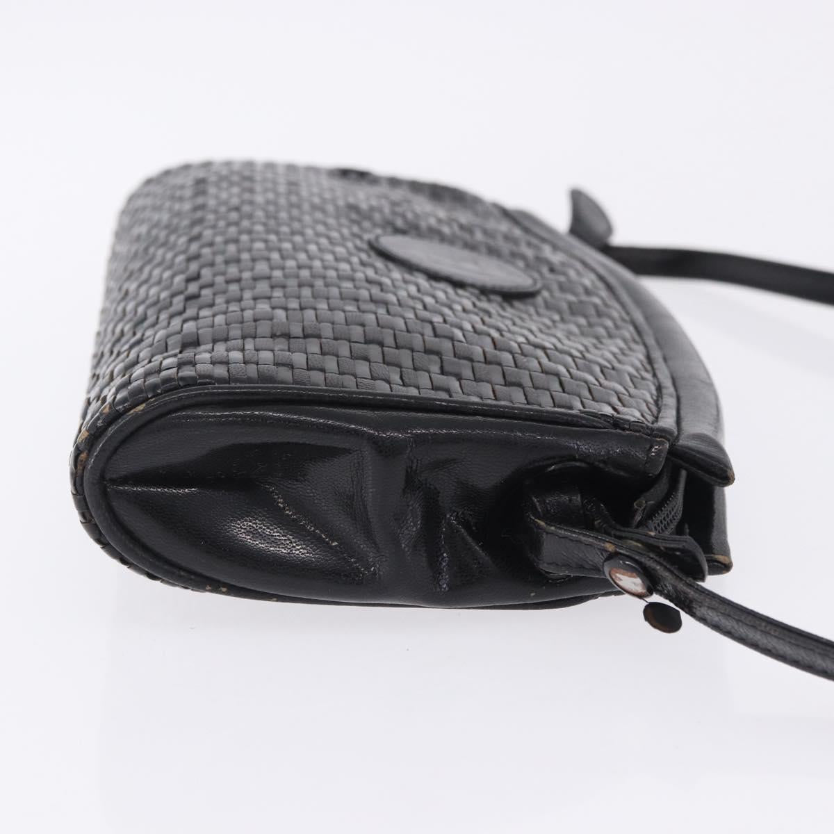 FENDI Shoulder Bag Leather Black Auth ti4002