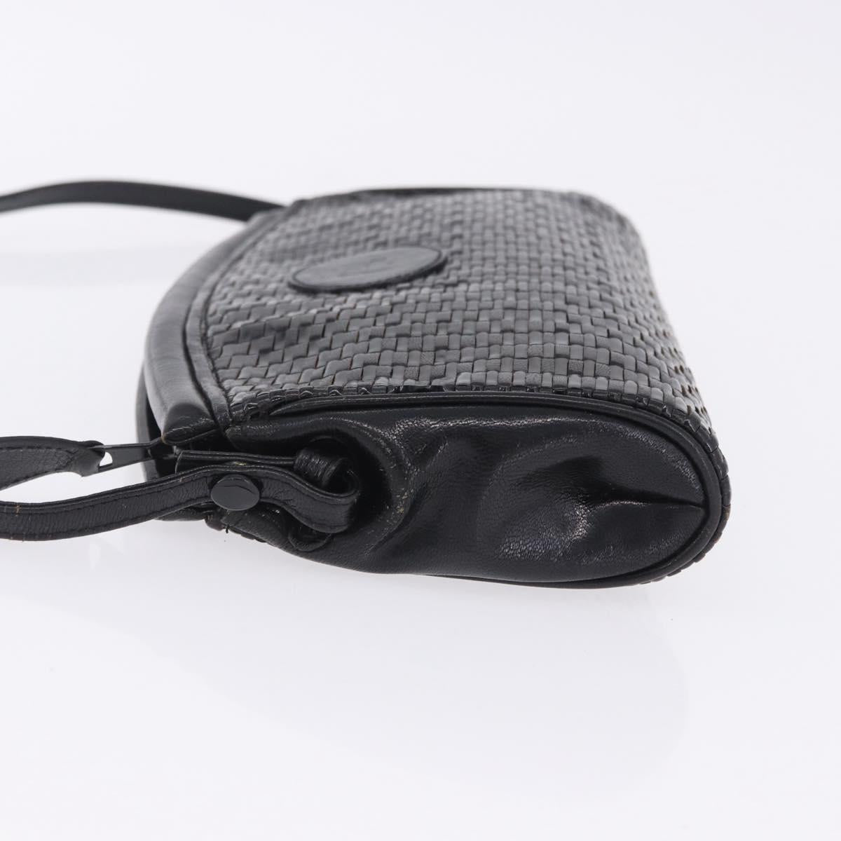 FENDI Shoulder Bag Leather Black Auth ti4002