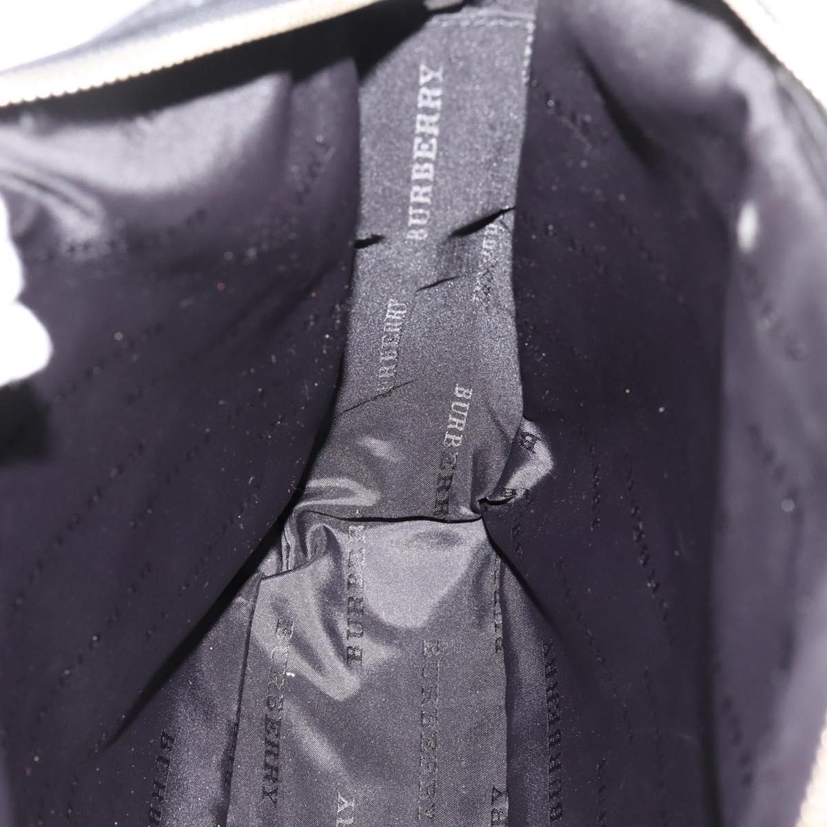 BURBERRY Business Bag Leather 2way Black Silver Auth ti4007