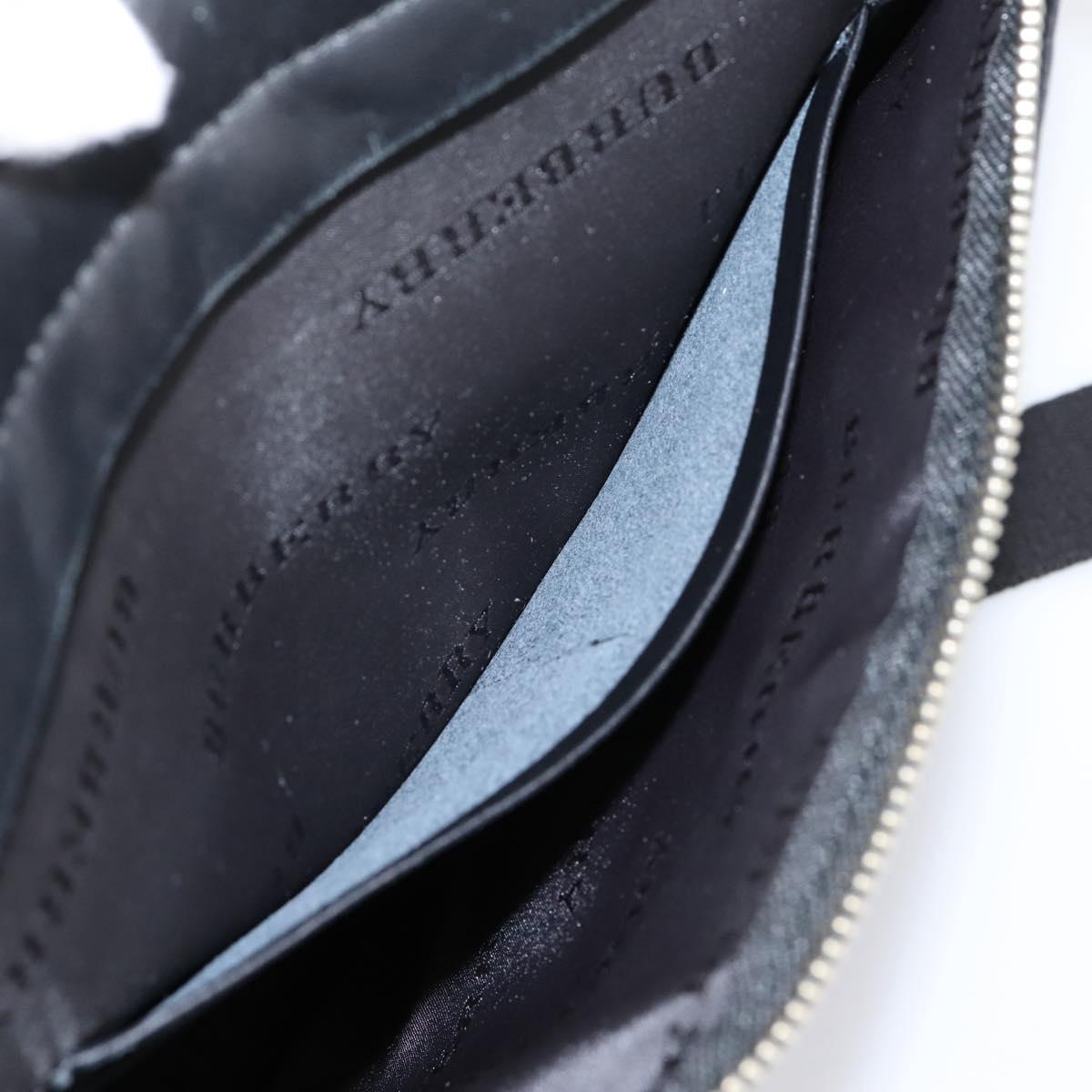 BURBERRY Business Bag Leather 2way Black Silver Auth ti4007