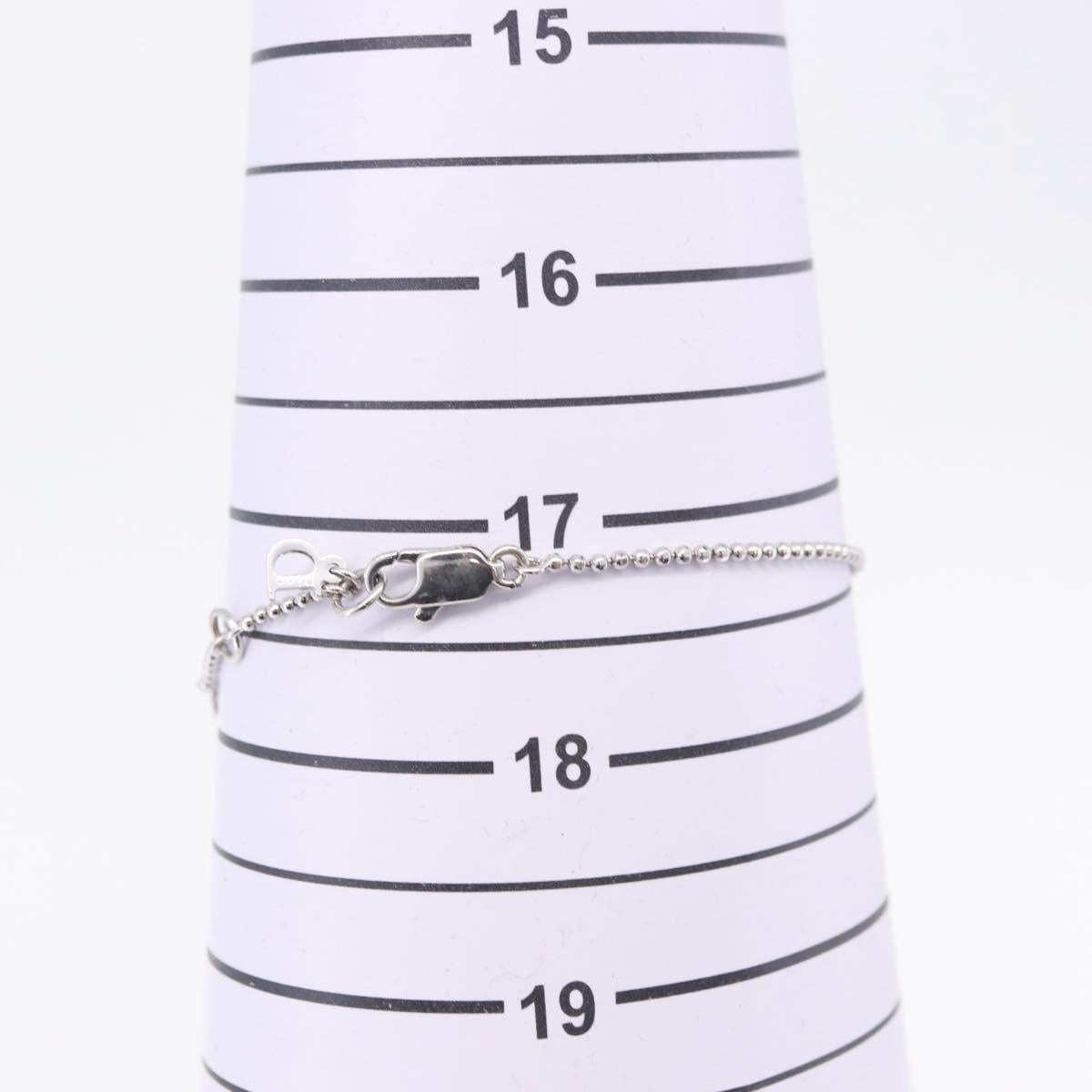 Christian Dior Bracelet Metal Silver Auth ti4011