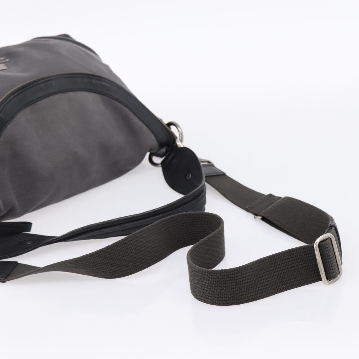 BURBERRY Shoulder Bag Canvas 2way Gray Silver Auth ti4019