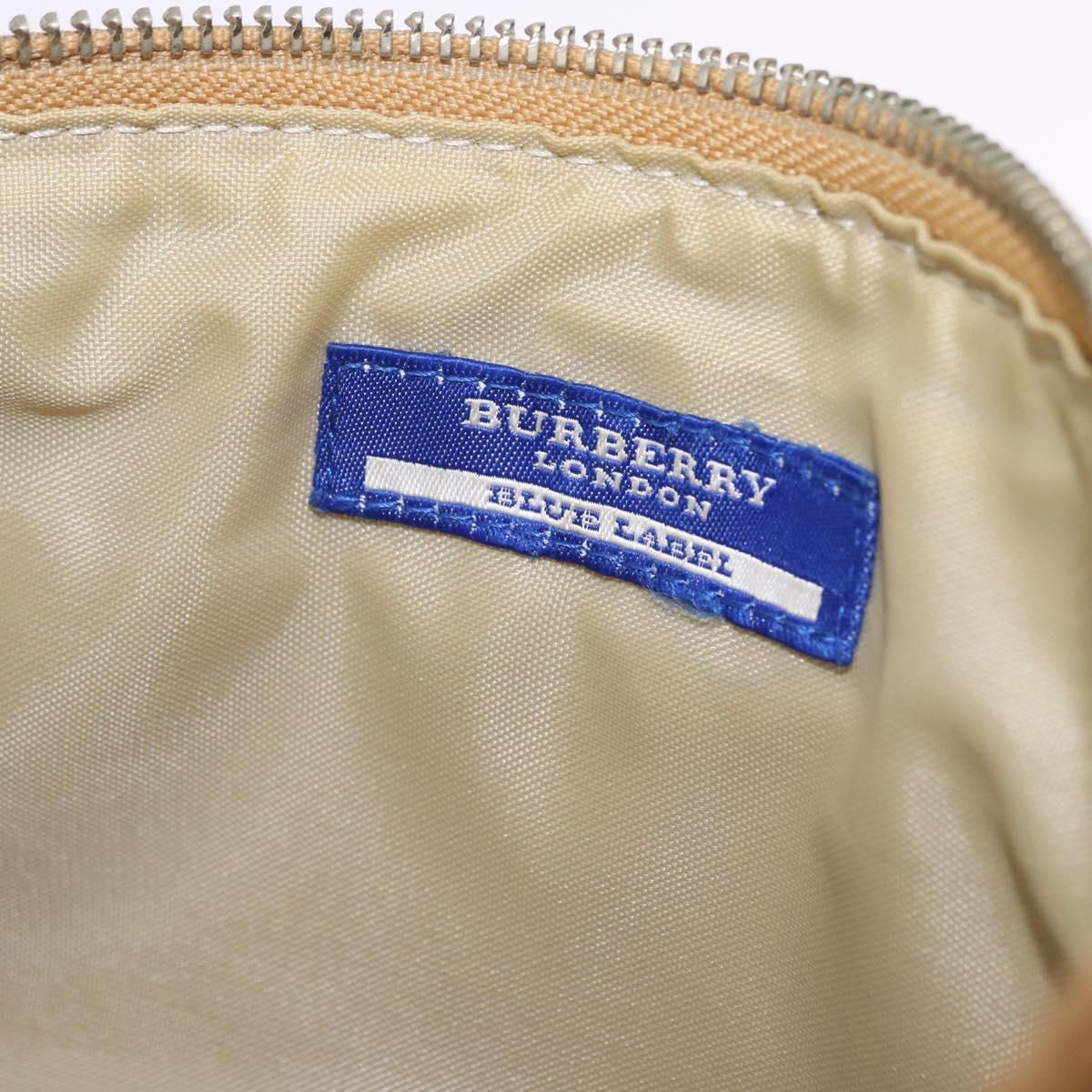 BURBERRY Nova Check Shoulder Bag Canvas 2way Red Silver Auth ti4023