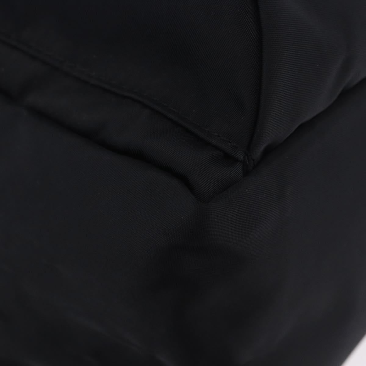 BURBERRY Backpack Nylon Black Gold Tone Auth ti4024