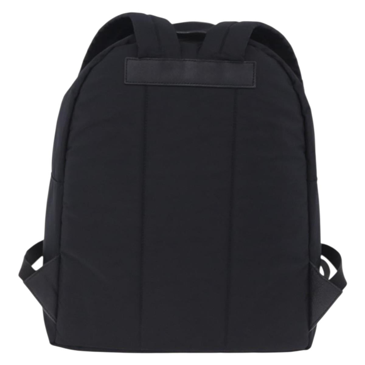 BURBERRY Backpack Nylon Black Gold Tone Auth ti4024
