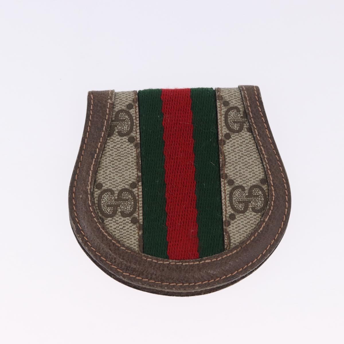 GUCCI GG Canvas Key Ring Web Sherry Line Wallet 4 Set Beige Auth ti4027