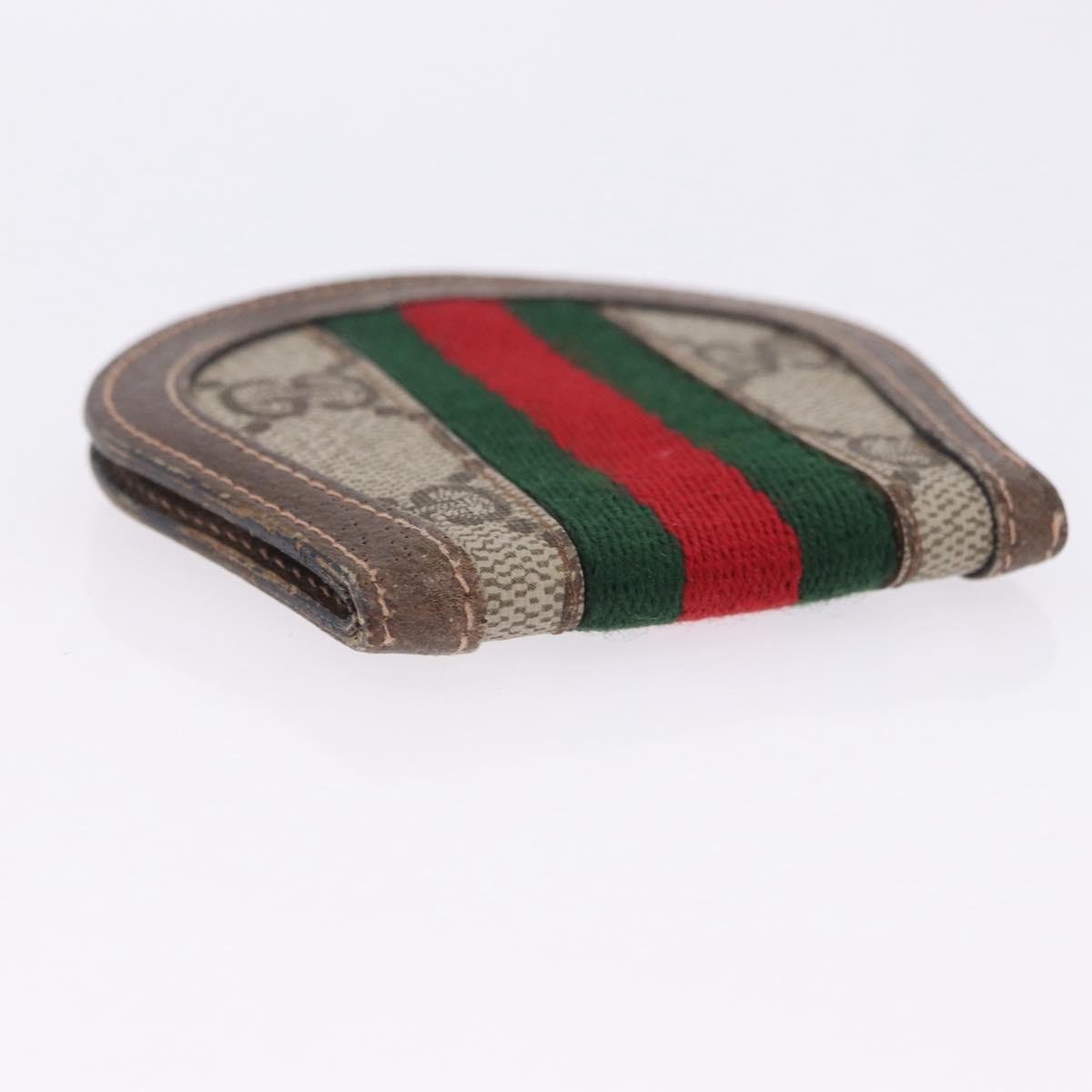 GUCCI GG Canvas Key Ring Web Sherry Line Wallet 4 Set Beige Auth ti4027
