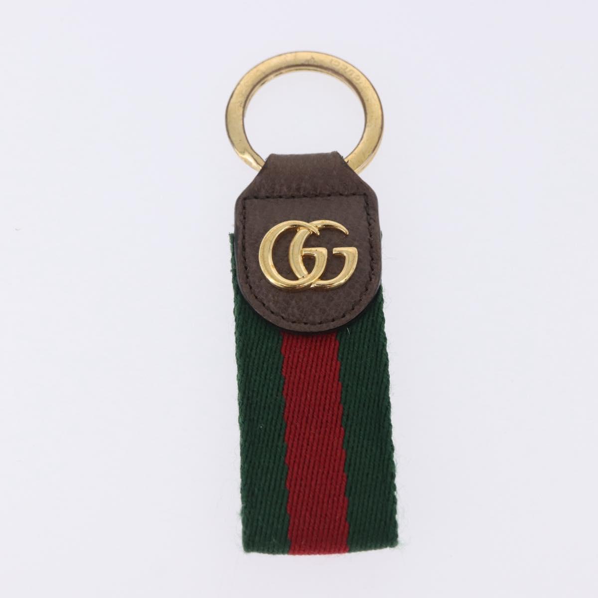 GUCCI GG Canvas Key Ring Web Sherry Line Wallet 4 Set Beige Auth ti4027