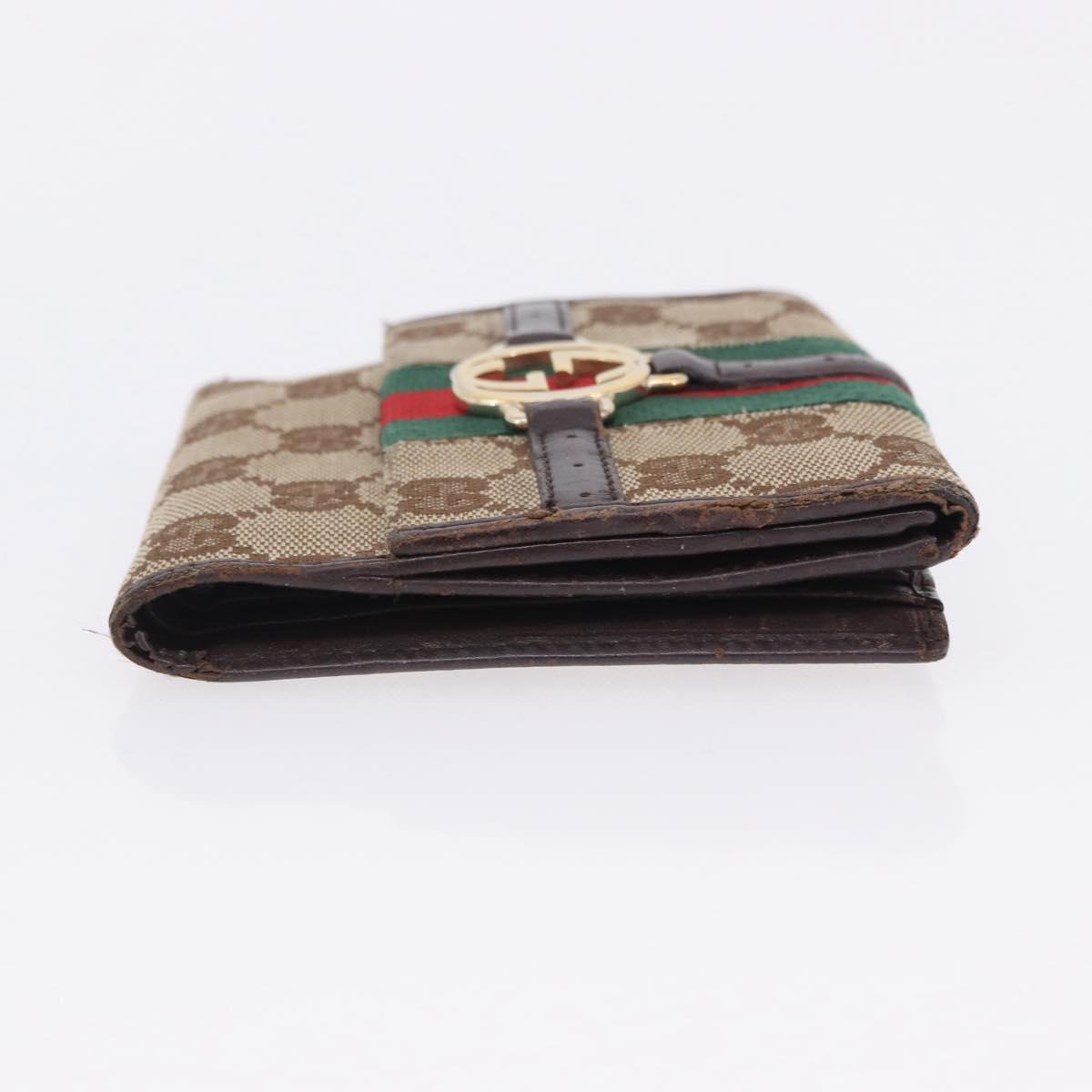 GUCCI GG Canvas Key Ring Web Sherry Line Wallet 4 Set Beige Auth ti4027
