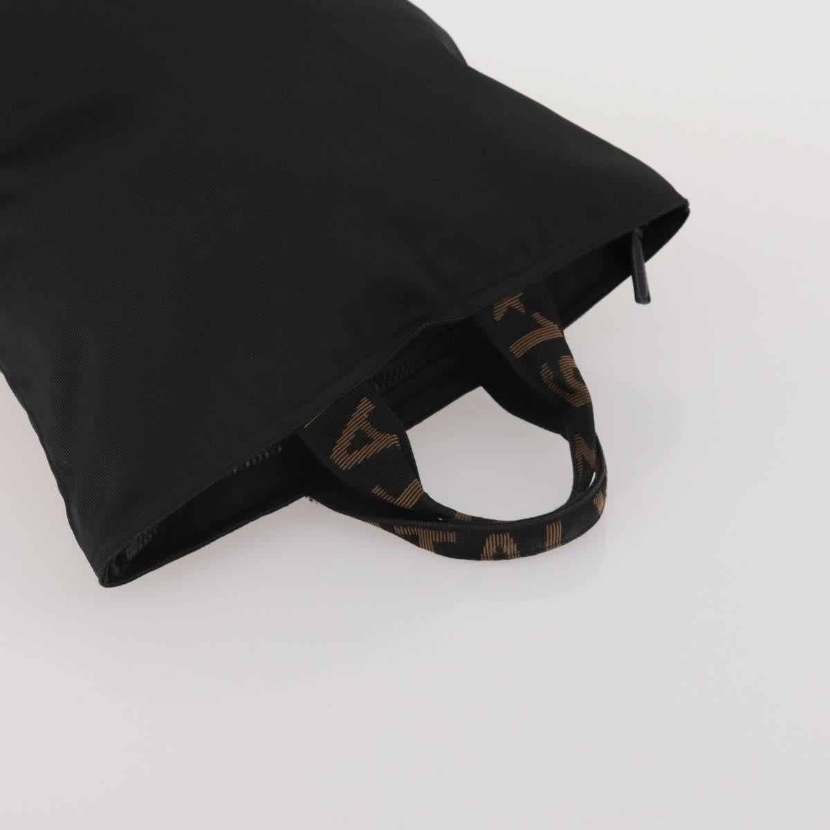 FENDI Tote Bag Canvas 2 Set Black Auth ti4030