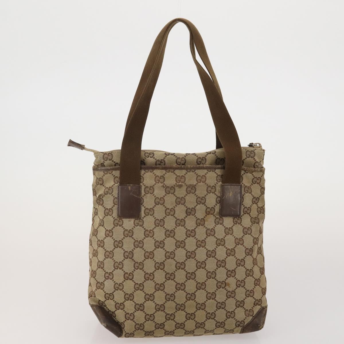 GUCCI GG Web Sherry Line Tote Bag Hand Bag 4 Set Beige Brown Auth ti4033
