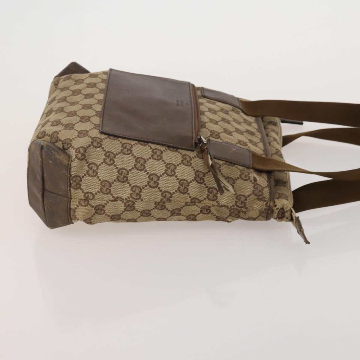GUCCI GG Web Sherry Line Tote Bag Hand Bag 4 Set Beige Brown Auth ti4033