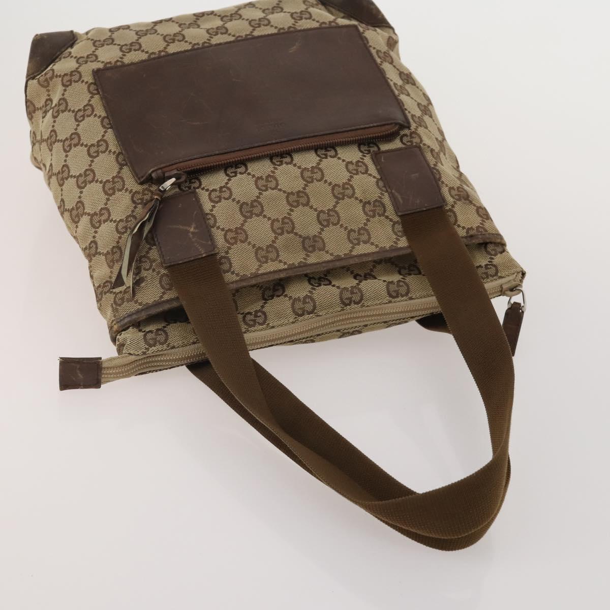 GUCCI GG Web Sherry Line Tote Bag Hand Bag 4 Set Beige Brown Auth ti4033