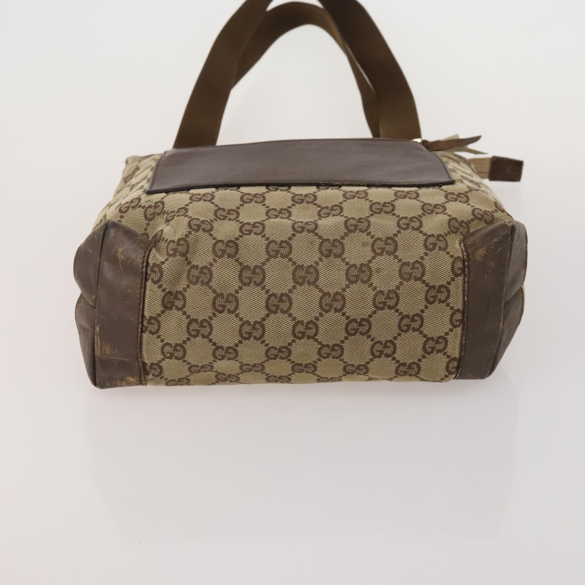 GUCCI GG Web Sherry Line Tote Bag Hand Bag 4 Set Beige Brown Auth ti4033
