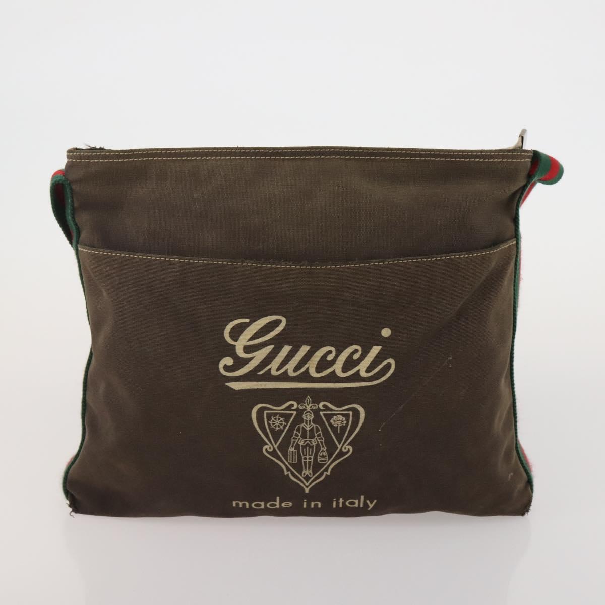 GUCCI GG Web Sherry Line Tote Bag Hand Bag 4 Set Beige Brown Auth ti4033