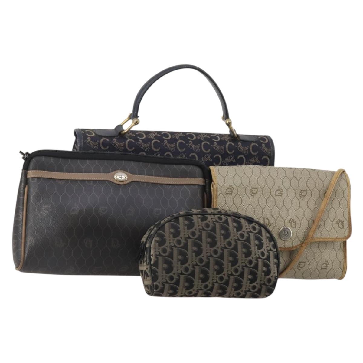 Christian Dior Celine Trotter Shoulder Clutch Hand Bag 4 Set Brown Auth ti4034