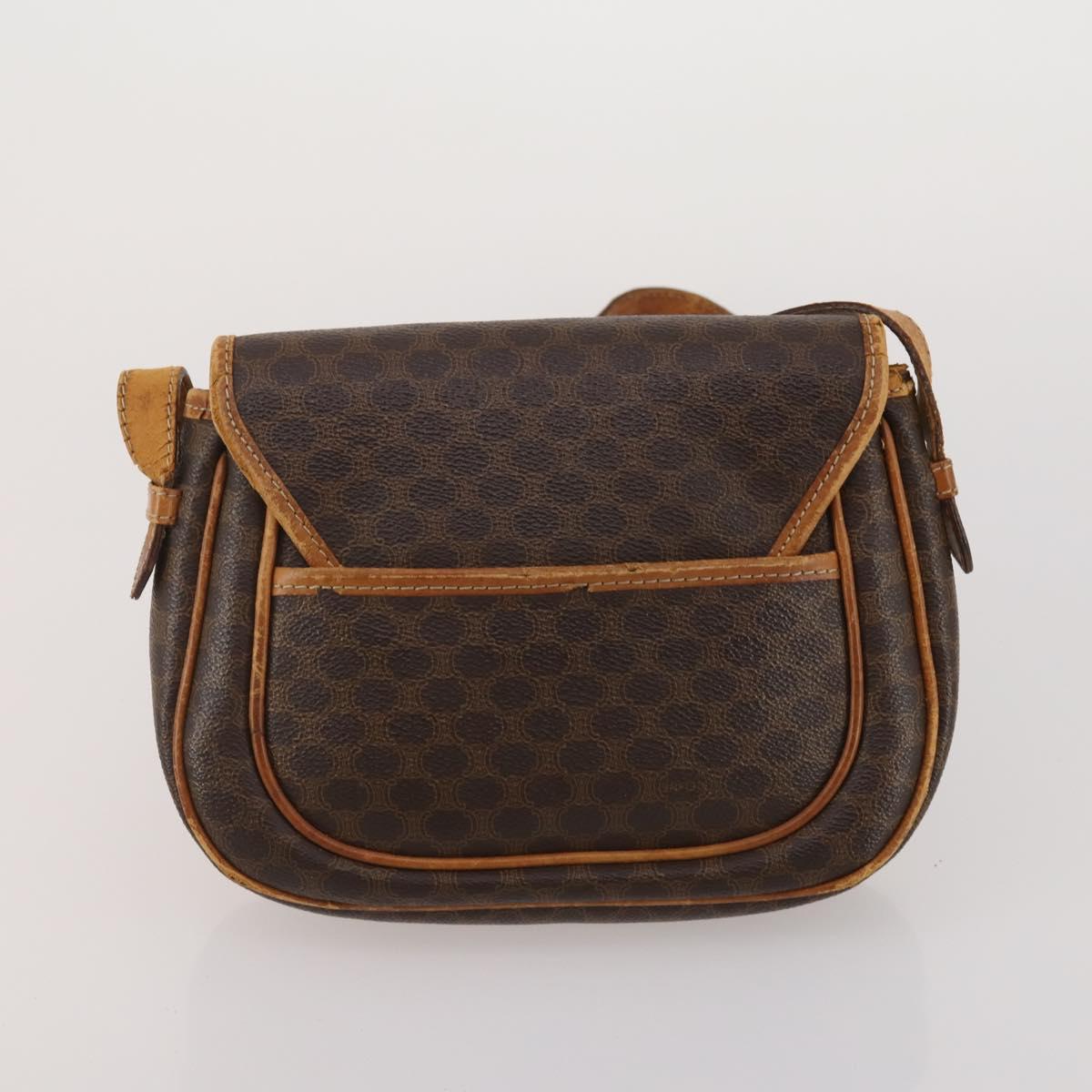 CELINE Bally Macadam Tote Bag Shoulder Bag Leather PVC 4 Set Brown Auth ti4036