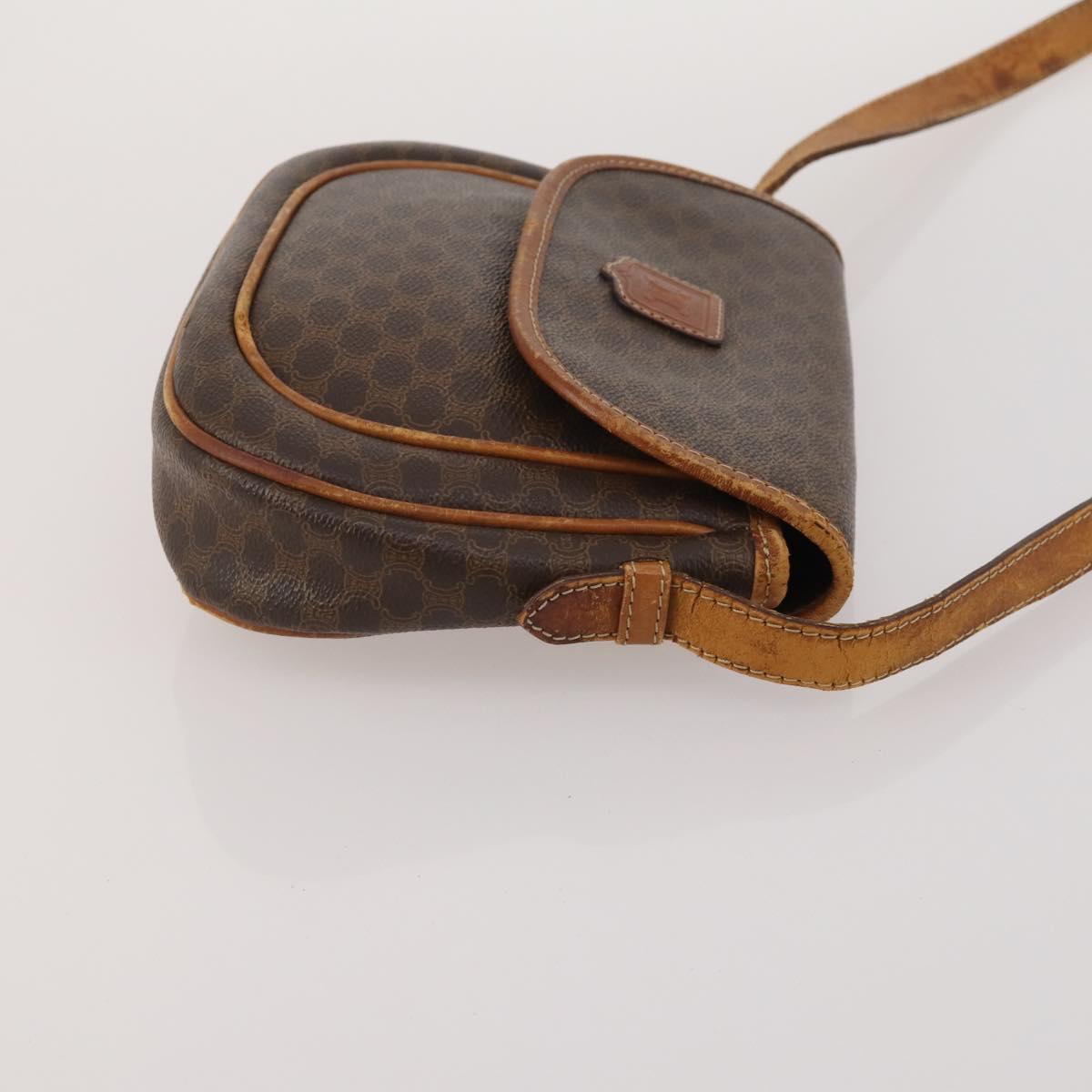 CELINE Bally Macadam Tote Bag Shoulder Bag Leather PVC 4 Set Brown Auth ti4036