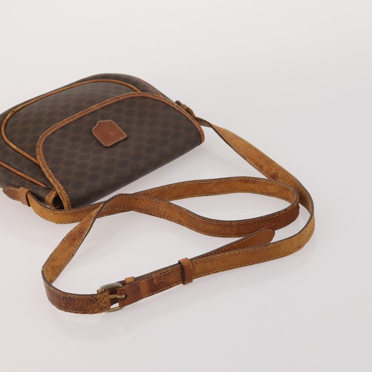 CELINE Bally Macadam Tote Bag Shoulder Bag Leather PVC 4 Set Brown Auth ti4036