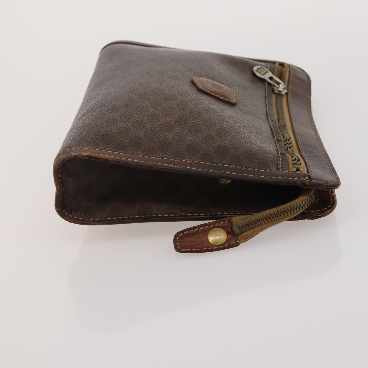 CELINE Bally Macadam Tote Bag Shoulder Bag Leather PVC 4 Set Brown Auth ti4036