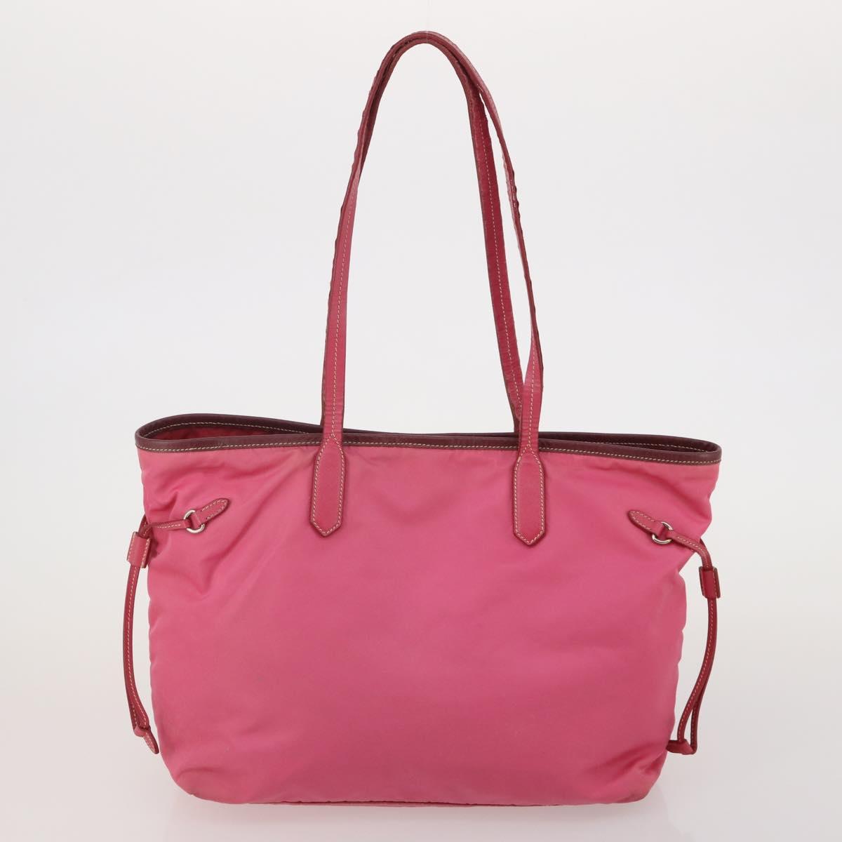 PRADA Tote Bag Shoulder Bag Nylon 4 Set Navy Pink Auth ti4037