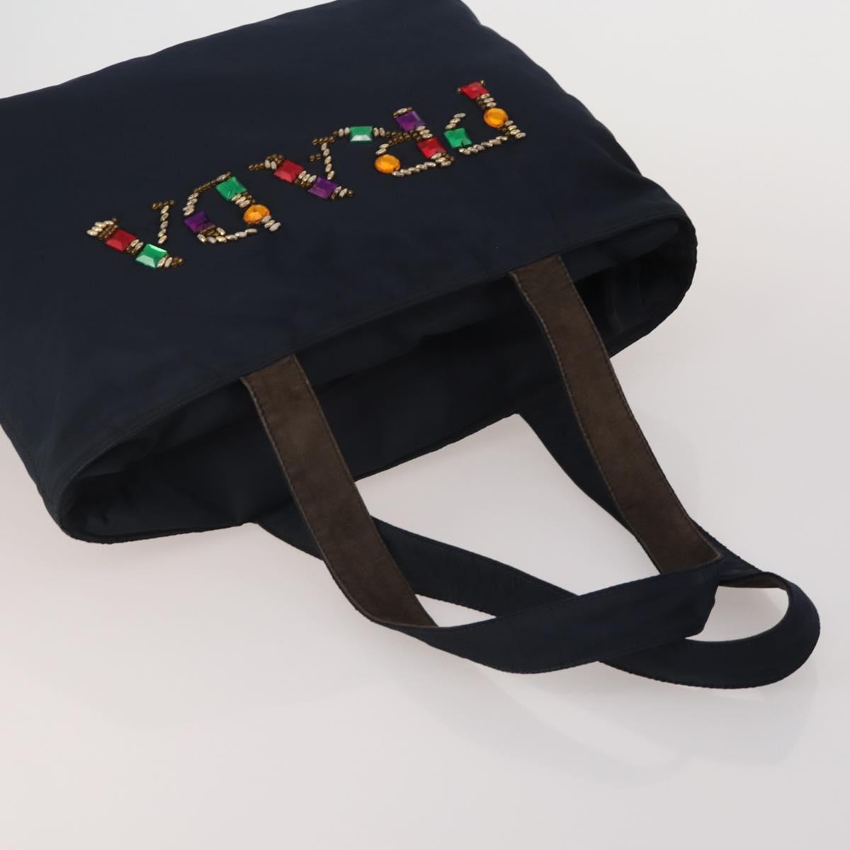 PRADA Tote Bag Shoulder Bag Nylon 4 Set Navy Pink Auth ti4037