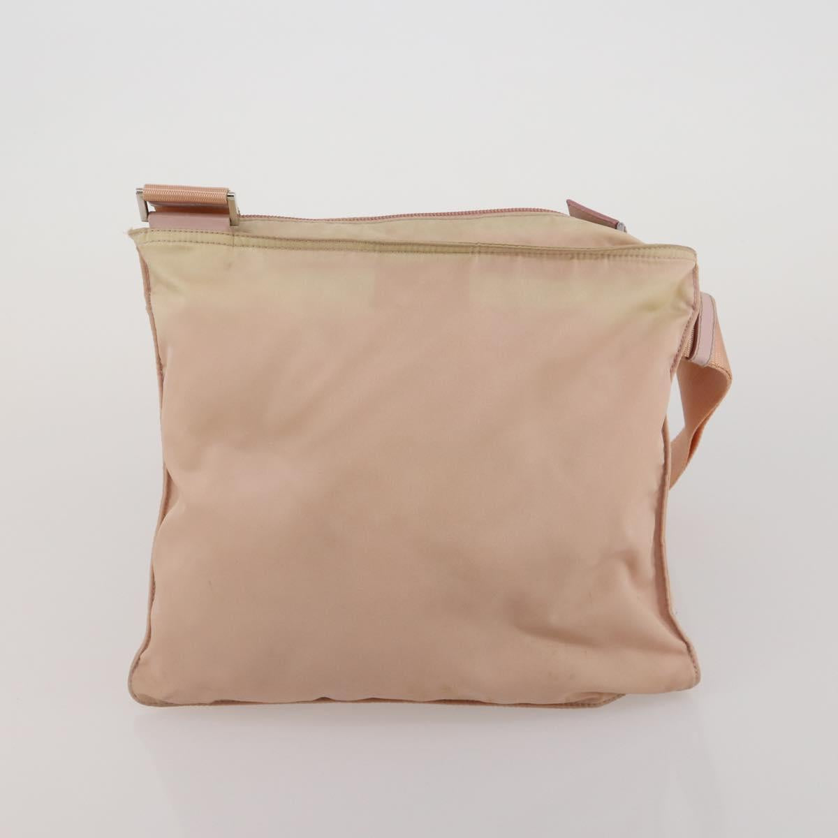 PRADA Shoulder Bag Tote Bag Nylon 4 Set Khaki Pink Auth ti4038