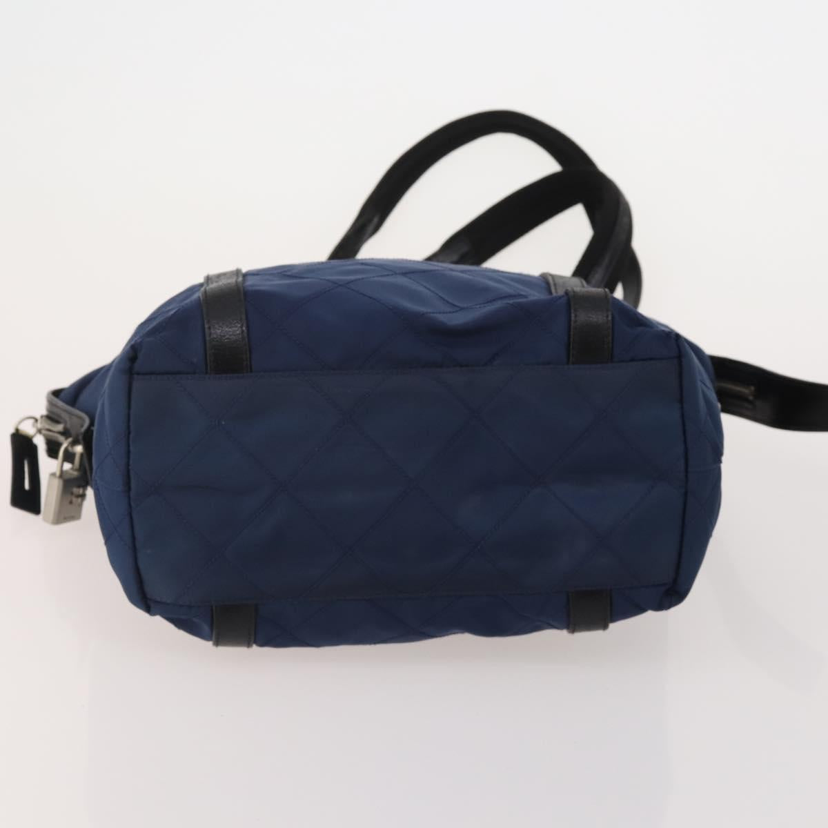 PRADA Tote Bag Shoulder Bag Hand Bag Nylon 5 Set Navy Khaki Auth ti4039