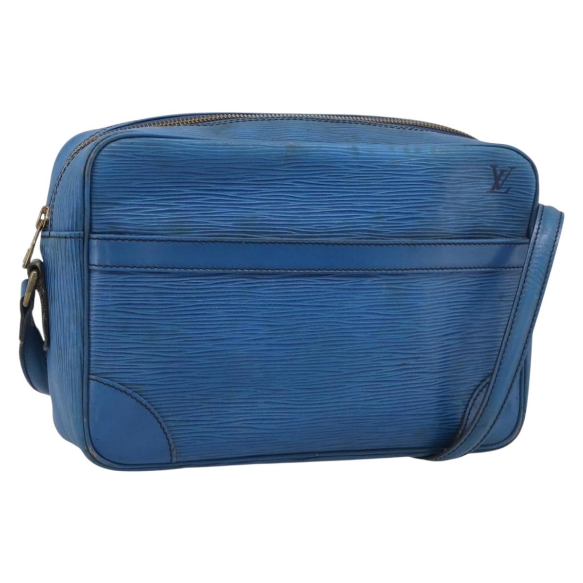 LOUIS VUITTON Epi Trocadero 27 Shoulder Bag Blue M52315 LV Auth ti4046