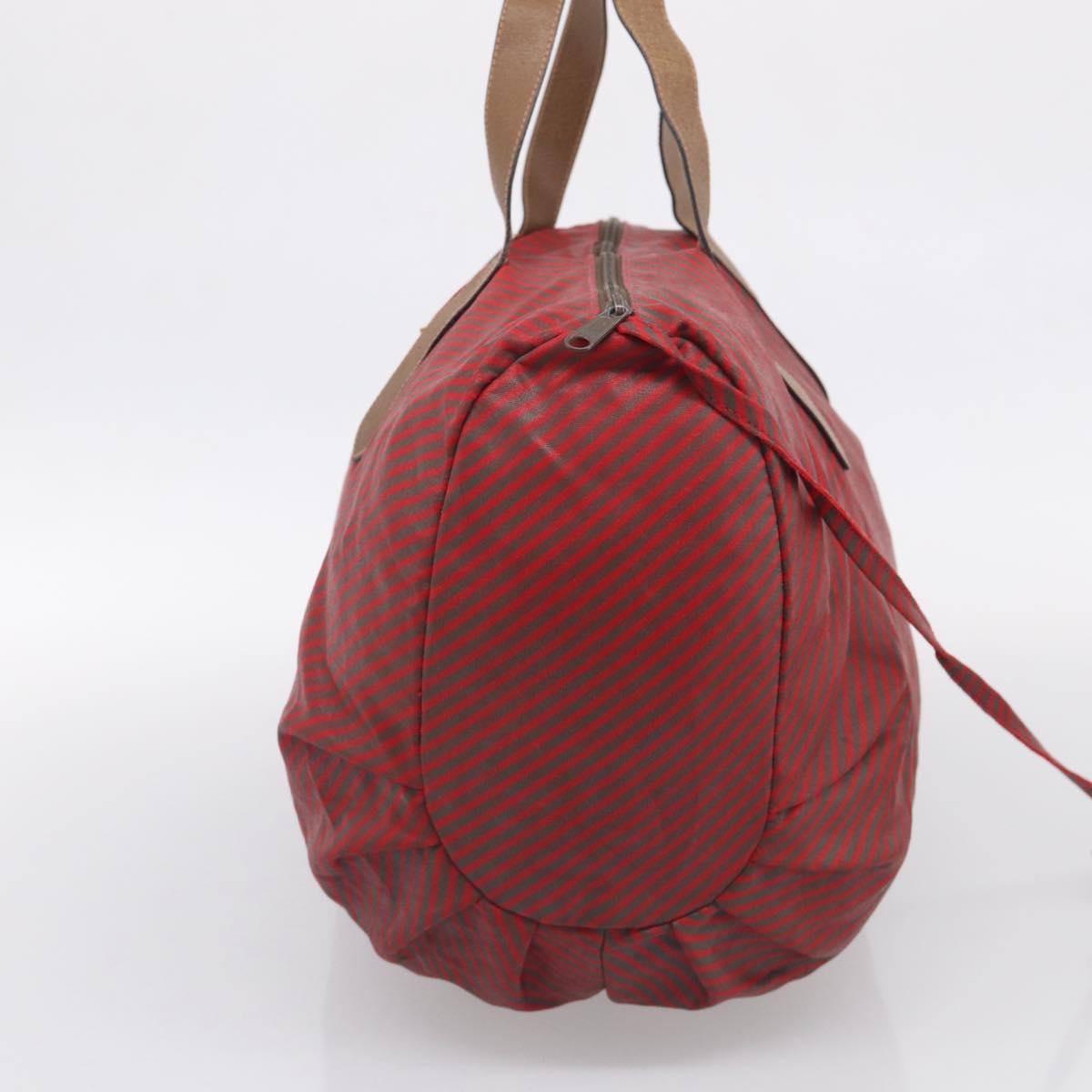 GUCCI Hand Bag Canvas Vinyl 2 Set Red Black Auth ti4047