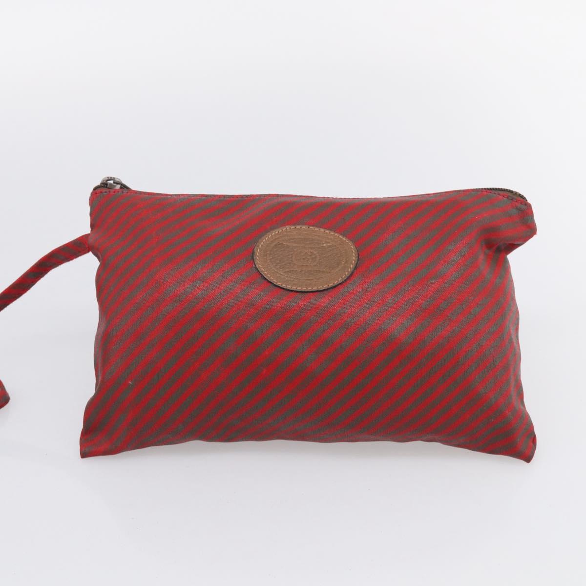 GUCCI Hand Bag Canvas Vinyl 2 Set Red Black Auth ti4047