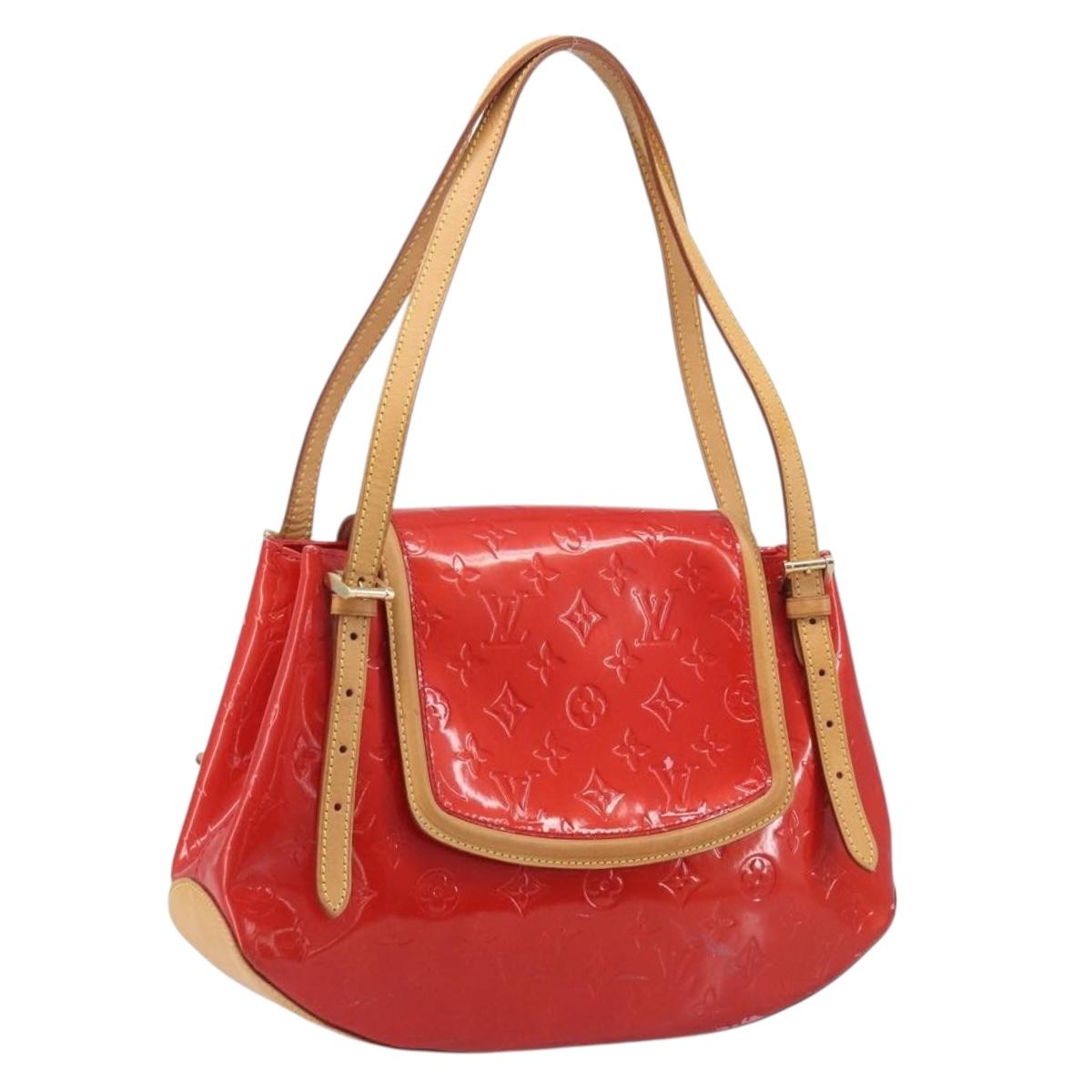 LOUIS VUITTON Monogram Vernis Biscayne Bay GM Bag Red M91287 LV Auth ti4051