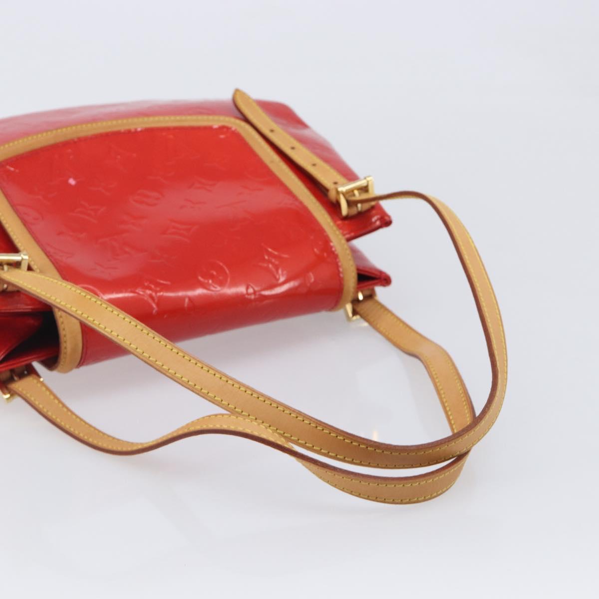 LOUIS VUITTON Monogram Vernis Biscayne Bay GM Bag Red M91287 LV Auth ti4051