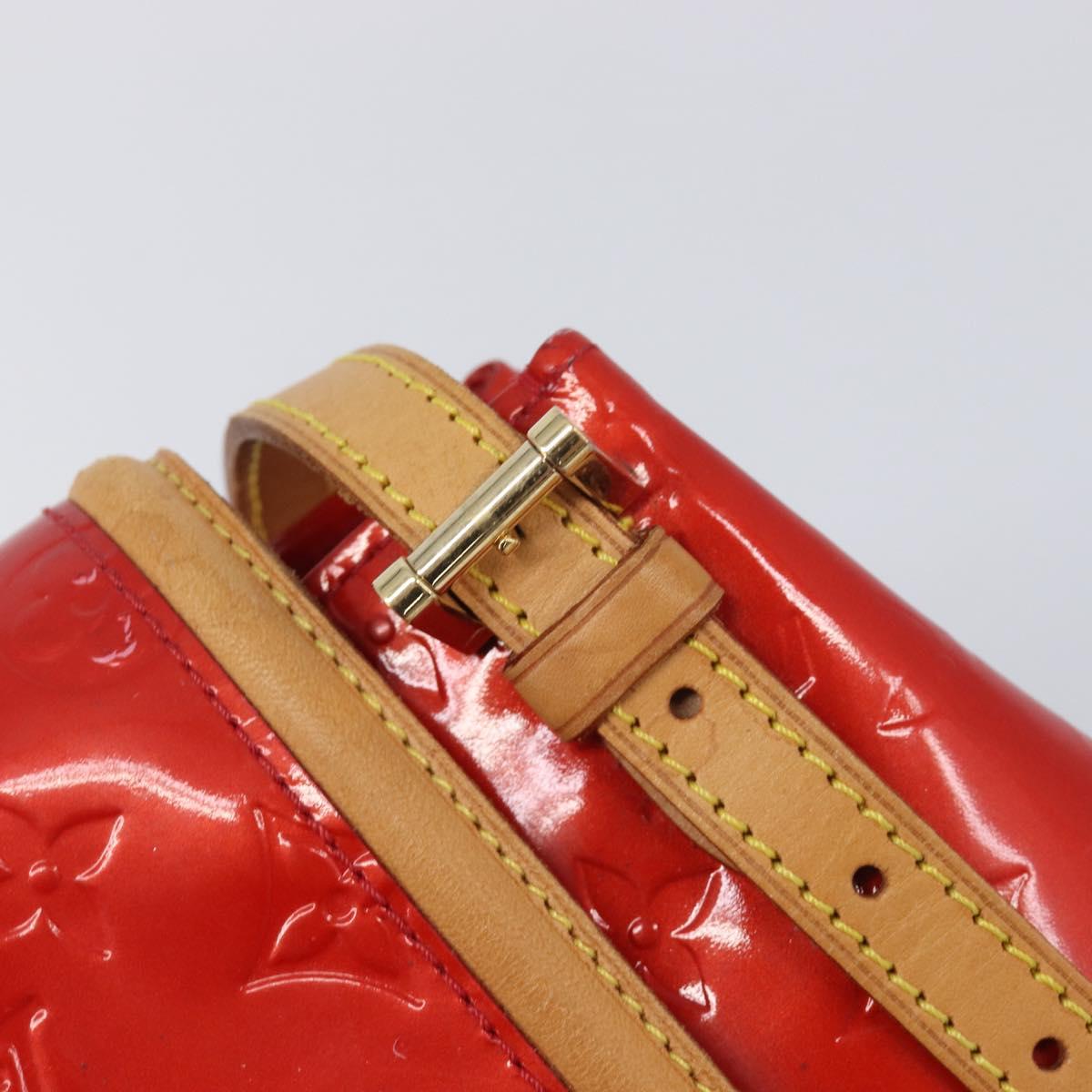 LOUIS VUITTON Monogram Vernis Biscayne Bay GM Bag Red M91287 LV Auth ti4051