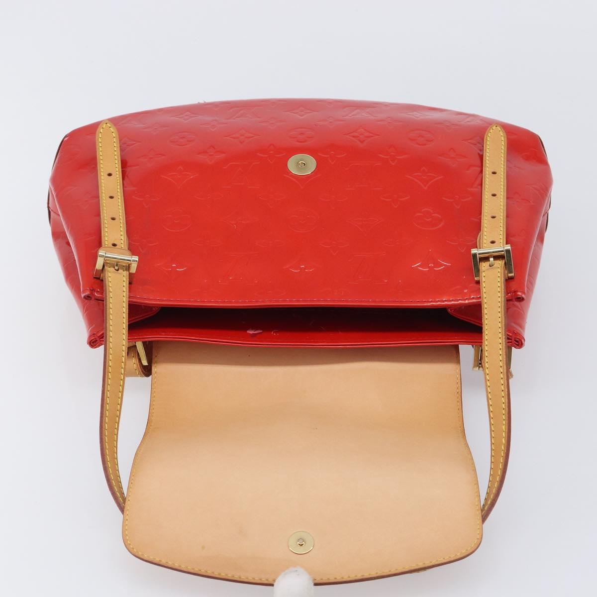 LOUIS VUITTON Monogram Vernis Biscayne Bay GM Bag Red M91287 LV Auth ti4051