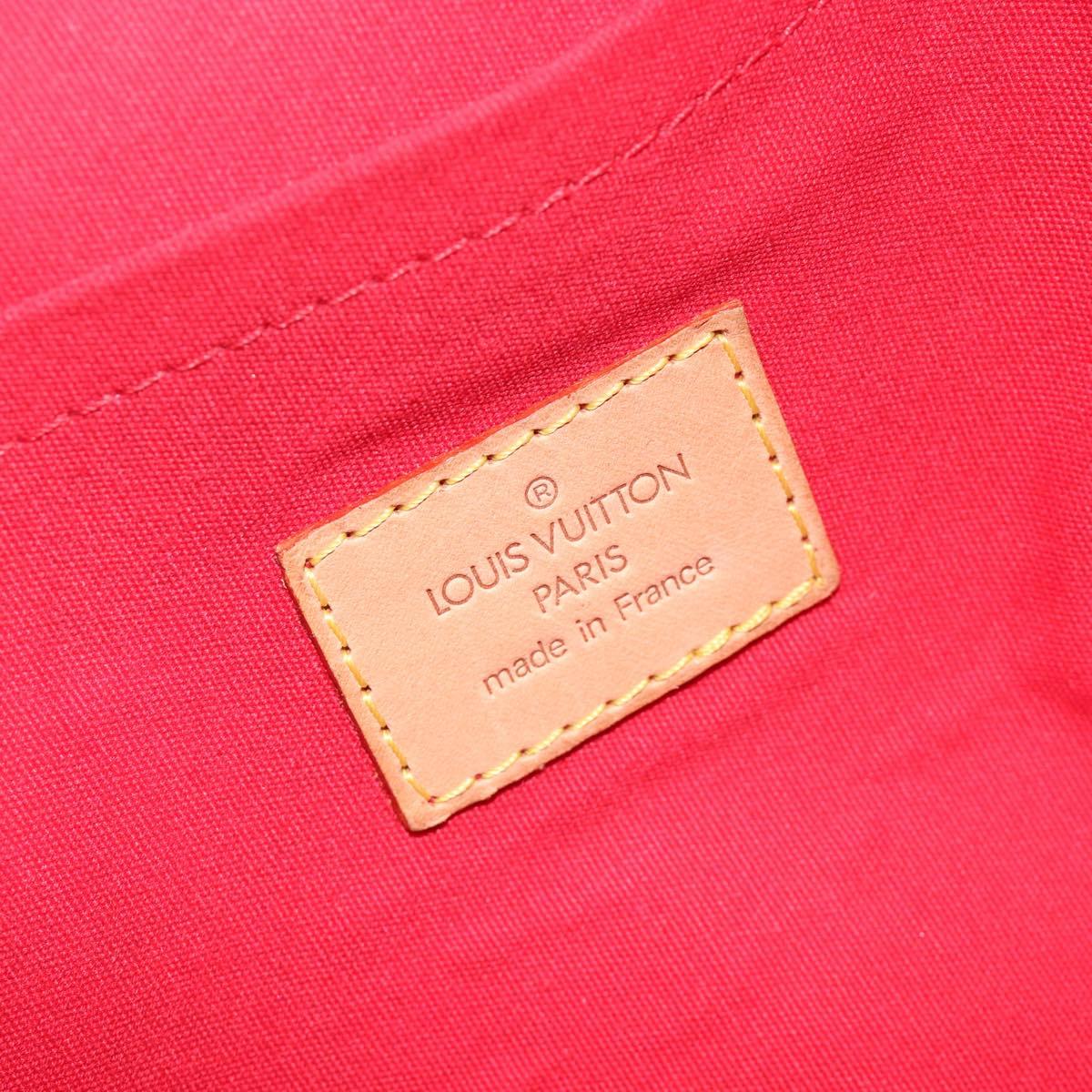 LOUIS VUITTON Monogram Vernis Biscayne Bay GM Bag Red M91287 LV Auth ti4051