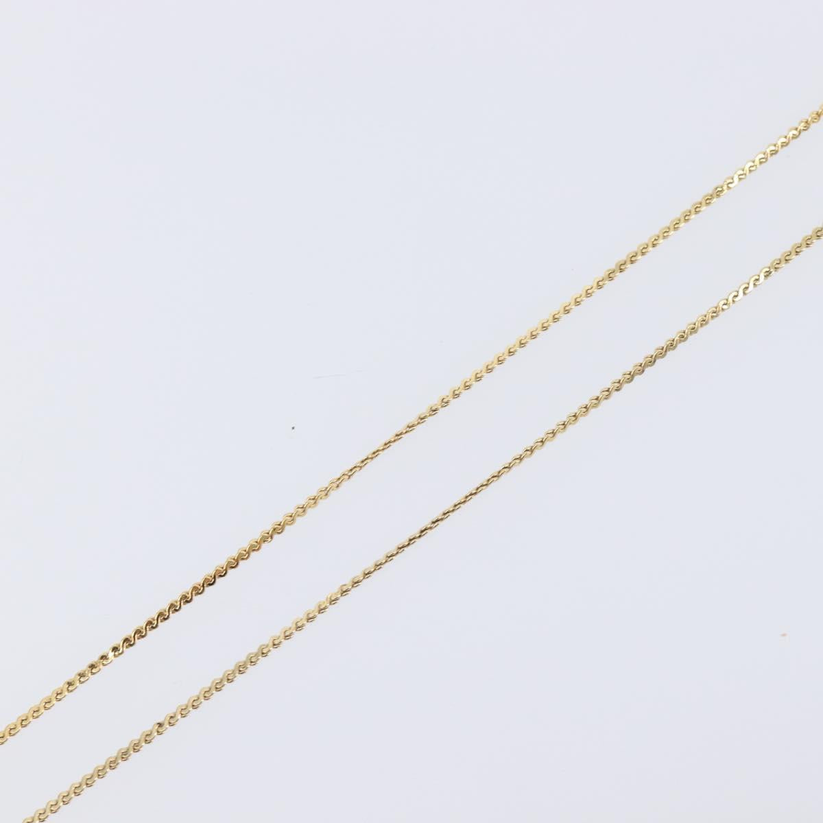 Christian Dior Necklace Metal Gold Tone Auth ti4057