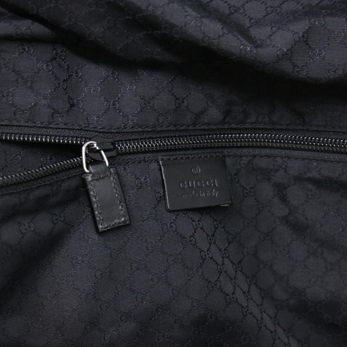 GUCCI Boston Bag Nylon Black Auth ti972