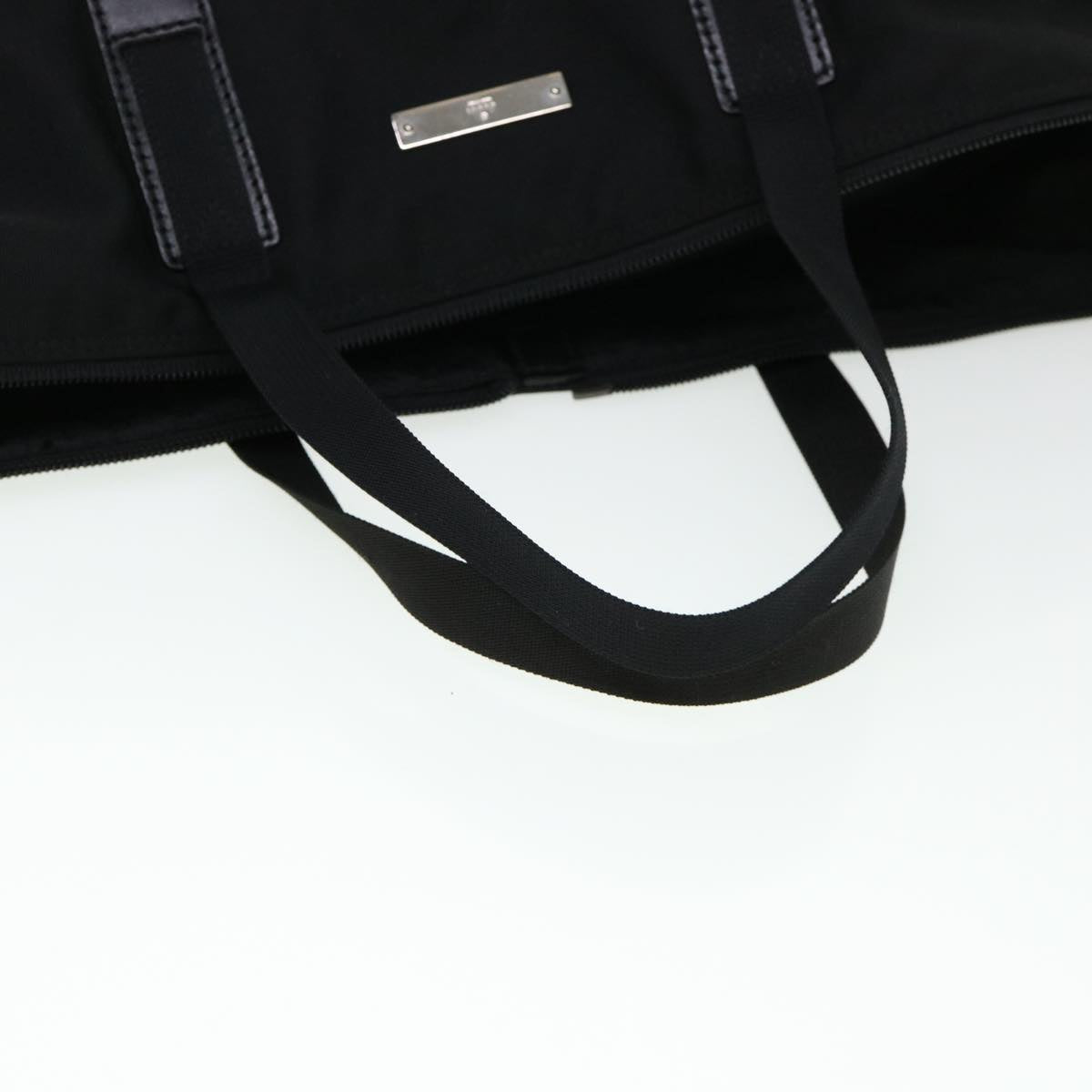 GUCCI Boston Bag Nylon Black Auth ti972