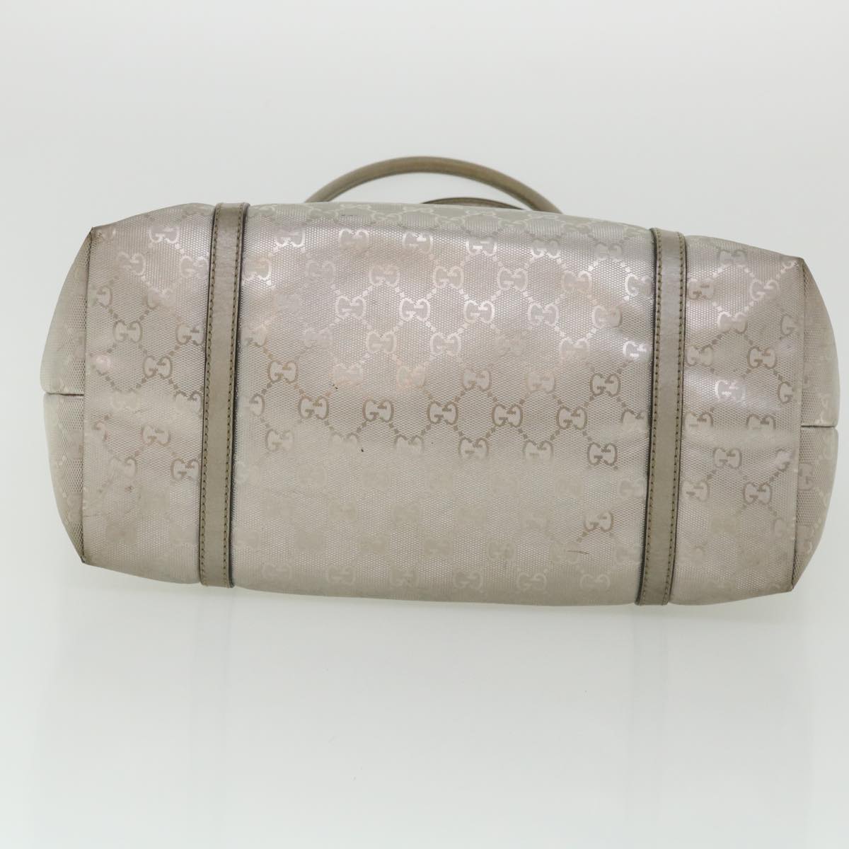 GUCCI GG Canvas Shoulder Bag Silver 197953 Auth ai689