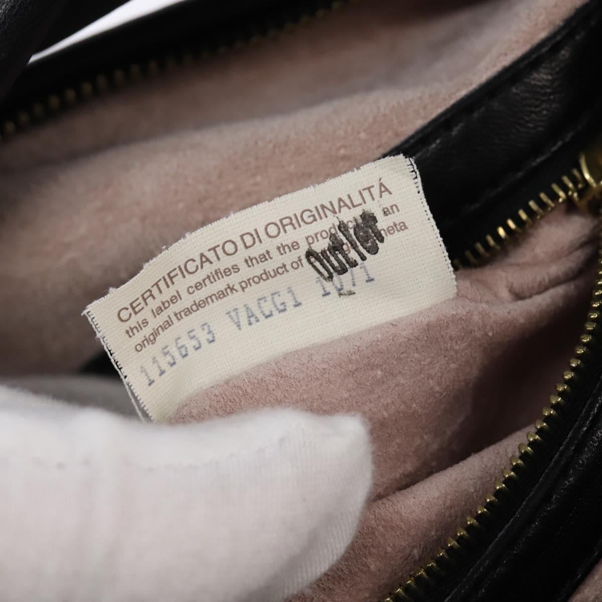 BOTTEGA VENETA INTRECCIATO Hobo Bag Leather Outlet Black 115653 Auth TR117