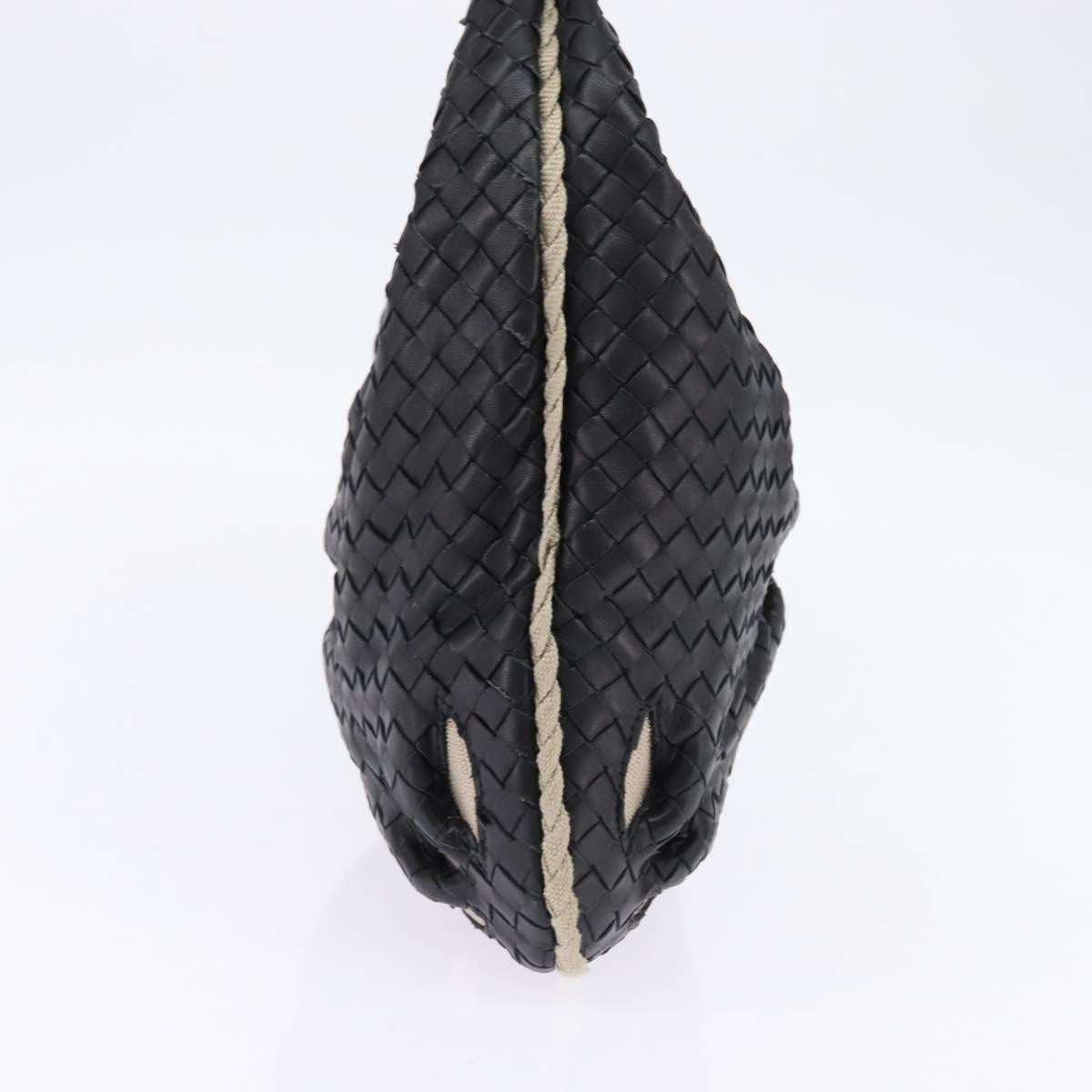 BOTTEGA VENETA INTRECCIATO Hobo Bag Leather Outlet Black 115653 Auth TR117