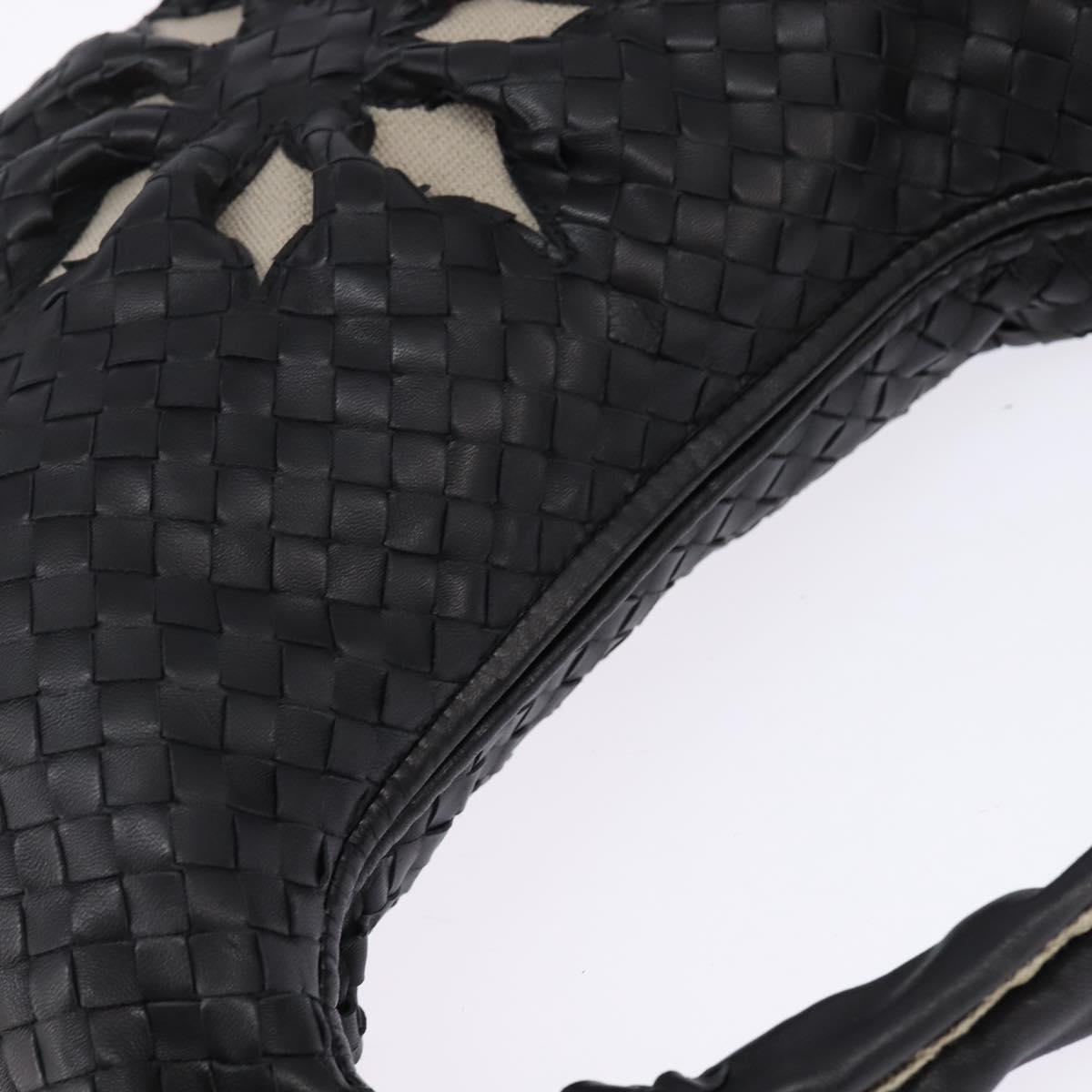 BOTTEGA VENETA INTRECCIATO Hobo Bag Leather Outlet Black 115653 Auth TR117