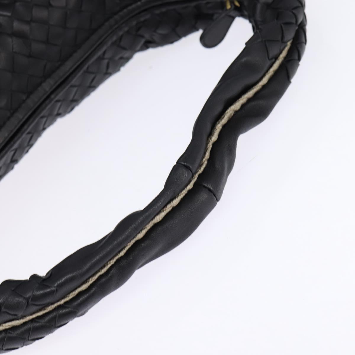 BOTTEGA VENETA INTRECCIATO Hobo Bag Leather Outlet Black 115653 Auth TR117
