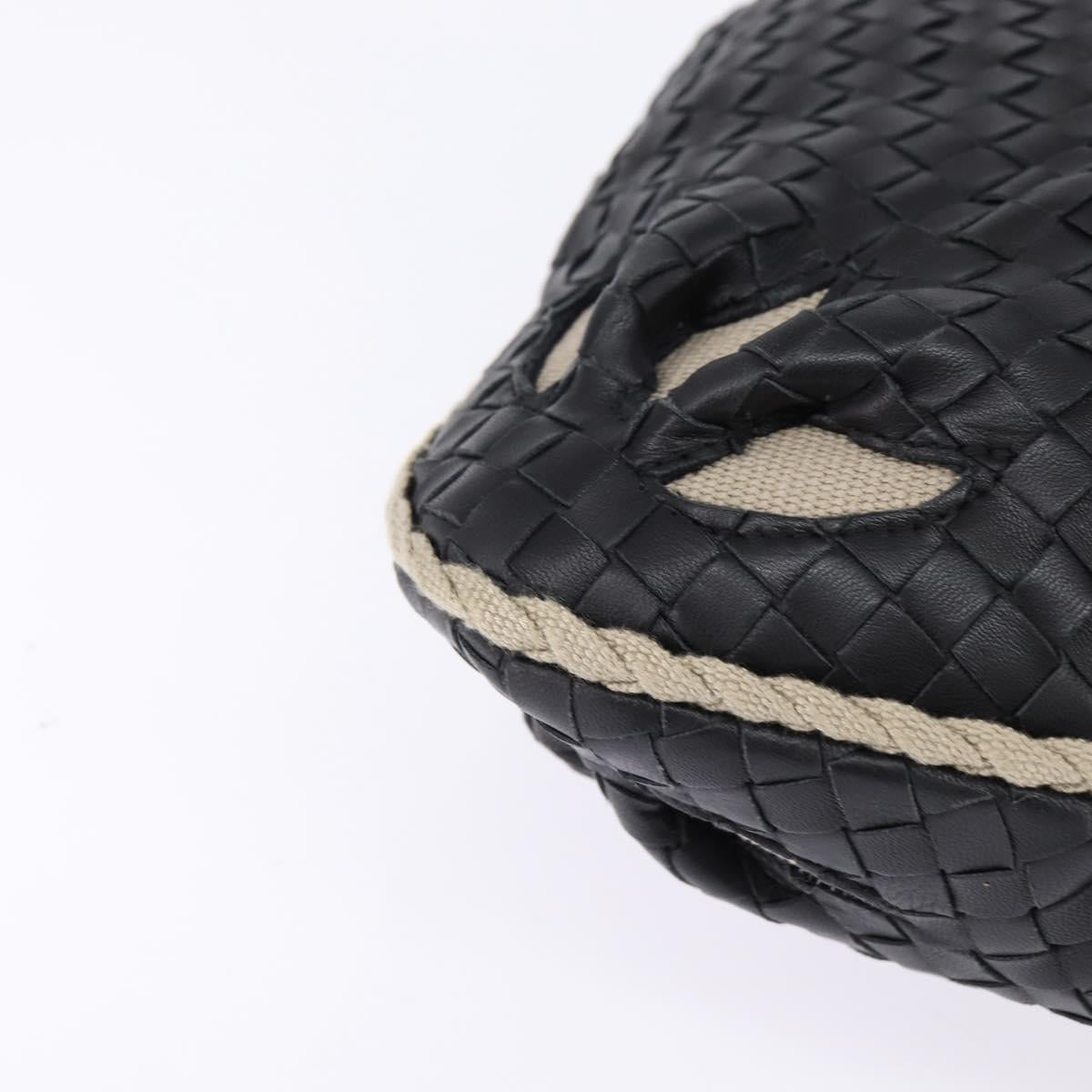 BOTTEGA VENETA INTRECCIATO Hobo Bag Leather Outlet Black 115653 Auth TR117