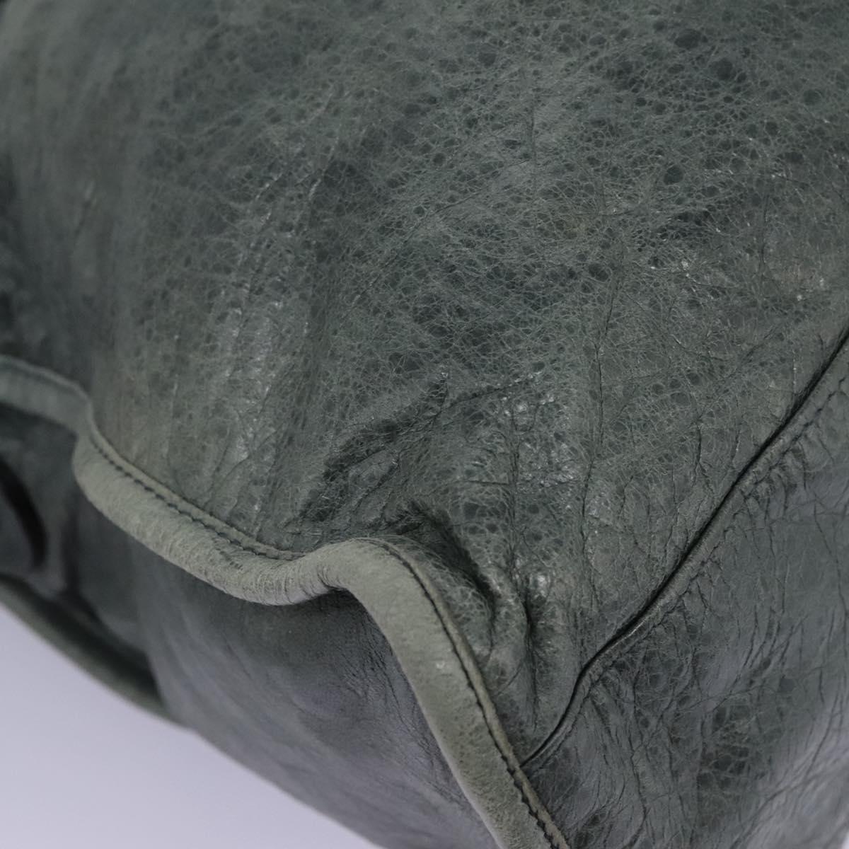 BALENCIAGA The City Hand Bag Leather 2way Gray 115748 Auth TR14