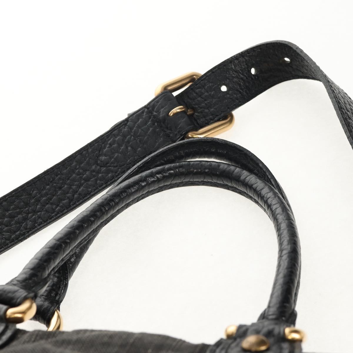 LOUIS VUITTON Monogram Denim Neo Cabby MM Bag 2way Black M95351 LV Auth TR157