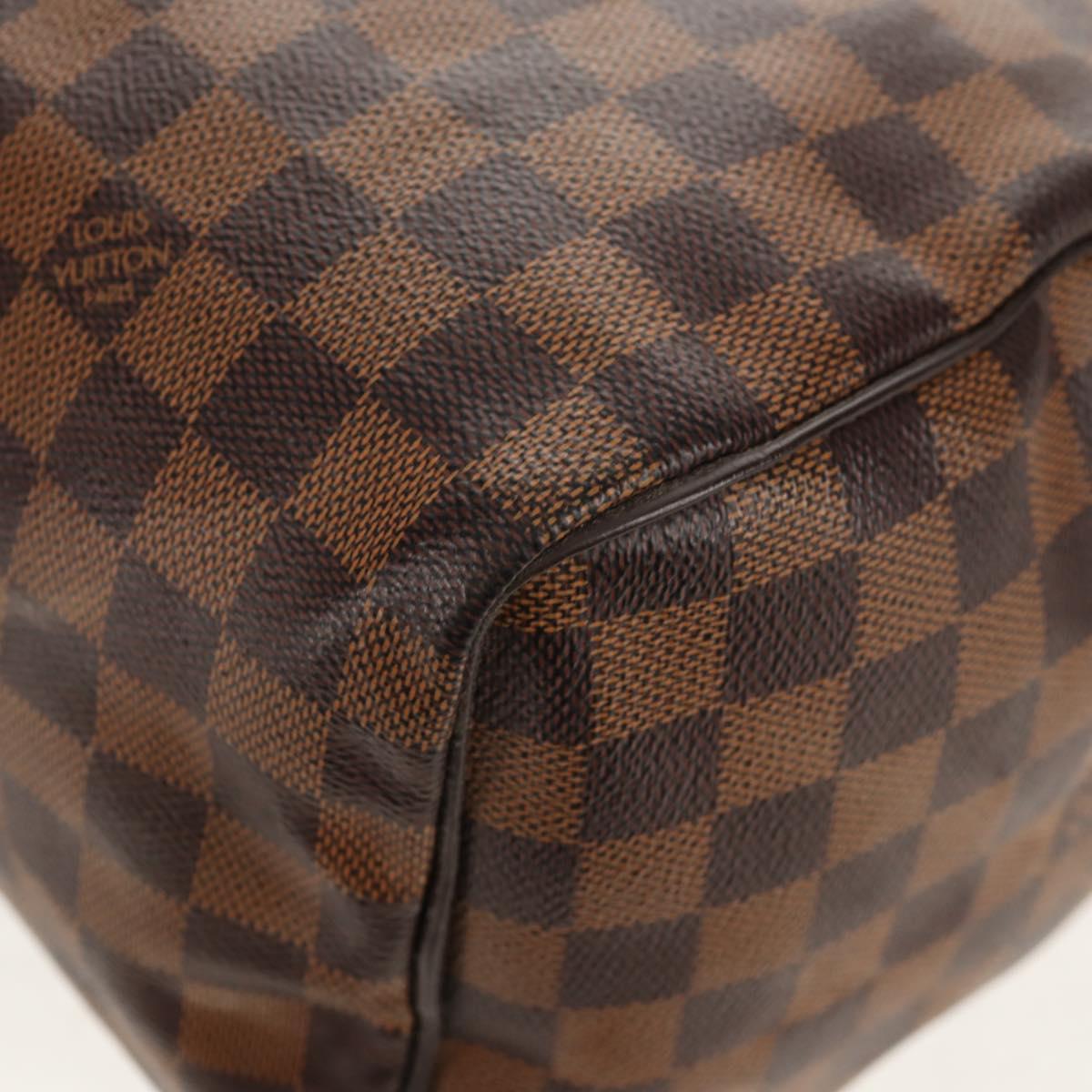 LOUIS VUITTON Damier Ebene Speedy 30 Hand Bag N41364 LV Auth TR176
