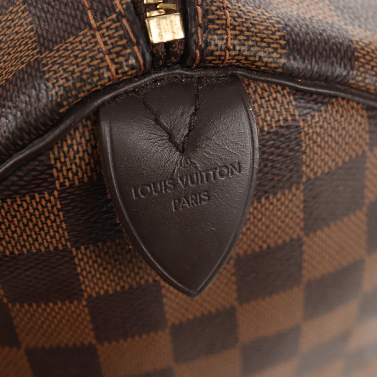 LOUIS VUITTON Damier Ebene Speedy 30 Hand Bag N41364 LV Auth TR176